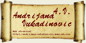 Andrijana Vukadinović vizit kartica